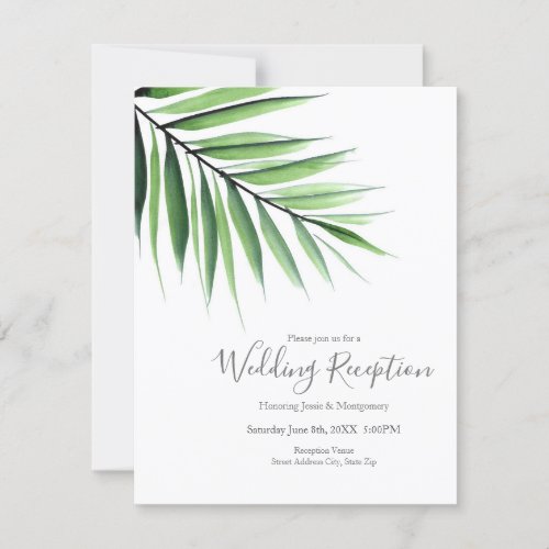 Watercolor Palm  Invitation