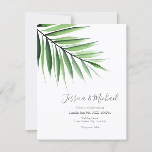 Watercolor Palm Invitation