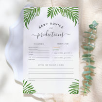 Watercolor Palm Leaves | Baby Prediction & Advice