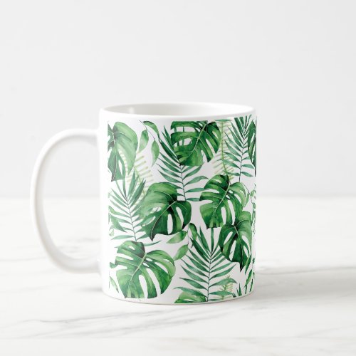 Watercolor Palm Leaves Coffee Mug