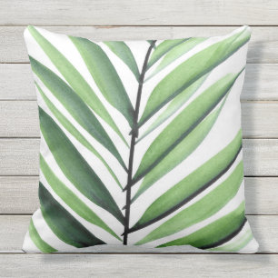 Watercolor Palm Outdoor Pillow