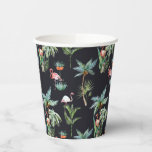 Watercolor Palm Pattern Paper Cups