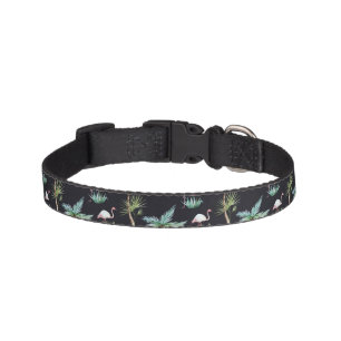 Watercolor Palm Pattern Pet Collar
