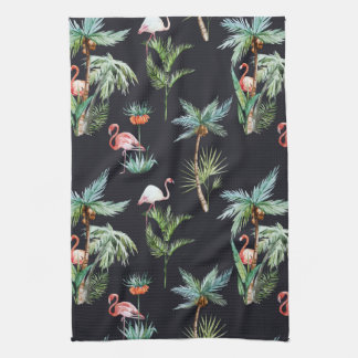 Watercolor Palm Pattern Towel