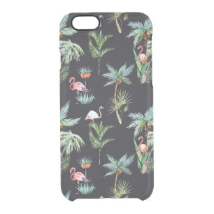 Watercolor Palm Pattern Clear iPhone 6/6S Case
