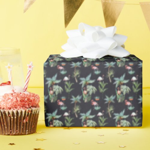 Watercolor Palm Pattern Wrapping Paper