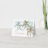Watercolor Palm Tree Baby Shower Thank You (Front)