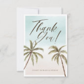 Watercolor Palm Tree Baby Shower Thank You (Front)