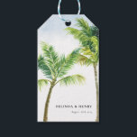 Watercolor Palm Tree Beach Wedding Gift Tags<br><div class="desc">Tropical Watercolor Palm Tree Wedding Favor Tags!</div>