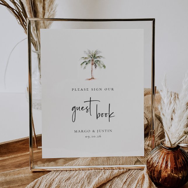Watercolor Palm Tree Guest Book Sign (Creator Uploaded)
