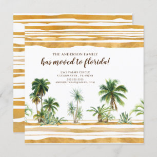 Watercolor Palm Tree Moving Announcement