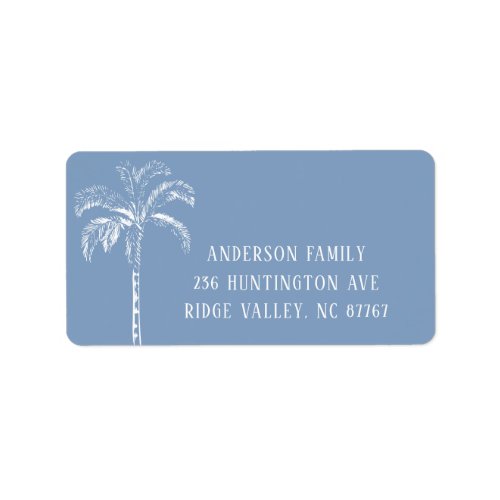 Watercolor Palm Tree New Address Label