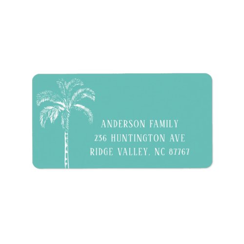 Watercolor Palm Tree New Address Label