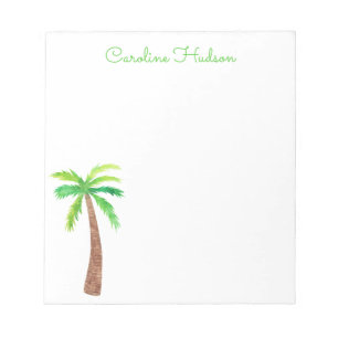 Watercolor Palm Tree Notepad