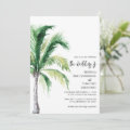 Watercolor Palm Tree Script Destination Wedding Invitation | Zazzle