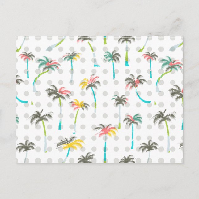 Watercolor Palm Trees 2 Postcard (Front)