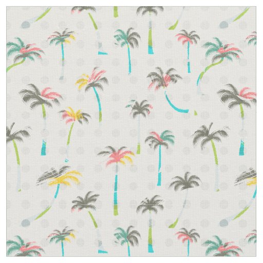 Watercolor Palm Trees Fabric