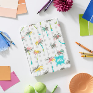 Watercolor Palm Trees   Monogram iPad Smart Cover