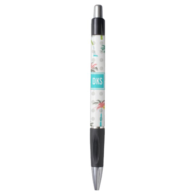 Watercolor Palm Trees | Monogram Pen (Front Vertical)