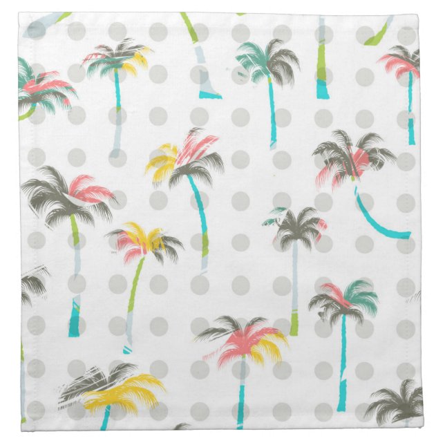 Watercolor Palm Trees Napkin (Front)