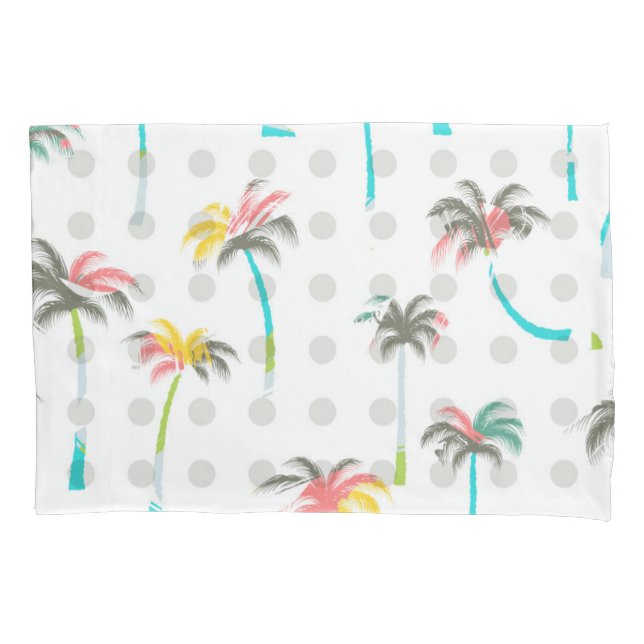 Watercolor Palm Trees Pillowcase (Front-Left)