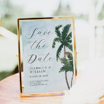 Watercolor Palm Trees Save The Date<br><div class="desc">Minimalist watercolor palm trees save the date card. Customizable!</div>