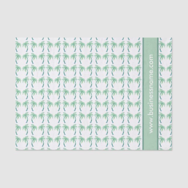 Watercolor Palm Trees Tissue Paper (Front)