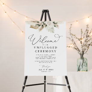 watercolor pampas floral unplugged ceremony foam board