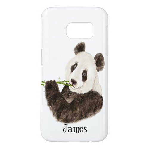 Watercolor Panda Asian Bear Quote Art Customize Samsung Galaxy S7 Case