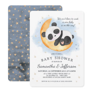 Watercolor Panda Baby Shower Invitation