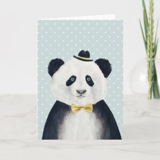 Watercolor Panda Bear Card