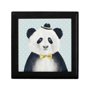Watercolor Panda Bear Gift Box