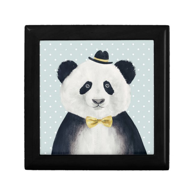 Watercolor Panda Bear Gift Box (Front)