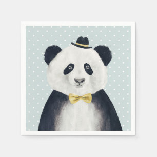 Watercolor Panda Bear Napkins