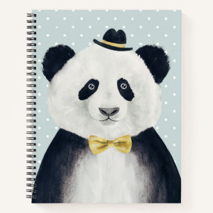 Watercolor Panda Bear Notebook