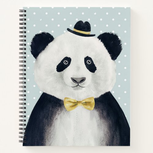 Watercolor Panda Bear Notebook