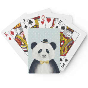 Watercolor Panda Bear Poker Cards