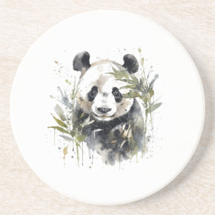 Watercolor Panda Garden Coaster