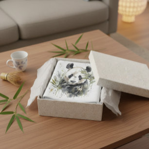Watercolor Panda Garden Kitchen Towel