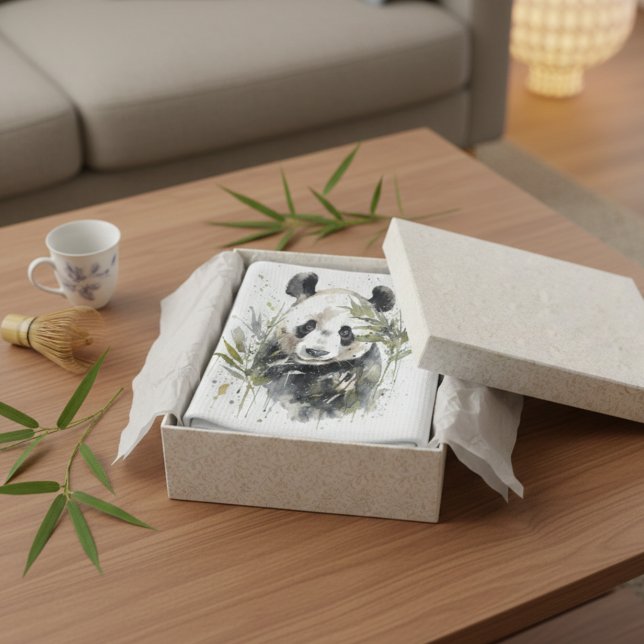 Watercolor Panda Garden Kitchen Towel (Creator Uploaded)
