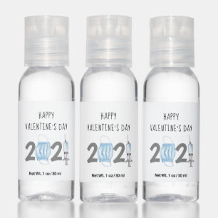 Watercolor Pandemic Valentine's day 2021 Hand Sanitizer