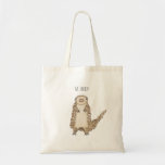 Watercolor Pangolin Illustration Tote Bag