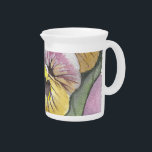 Watercolor pansies pitcher<br><div class="desc">Love the watercolor pansy coffee mug? Make it a set with the watercolor pansy porcelain pitcher.</div>