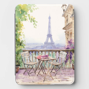 Watercolor Paris Cafe Eiffel Tower Kindle Cover