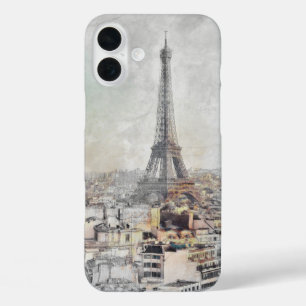 Watercolor Paris Eiffel Tower  – Iconic Landmark  iPhone 16 Plus Case