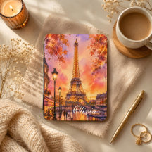Watercolor Paris Travel Custom Name