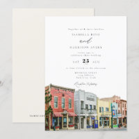Watercolor Park City Utah Buildings Wedding
