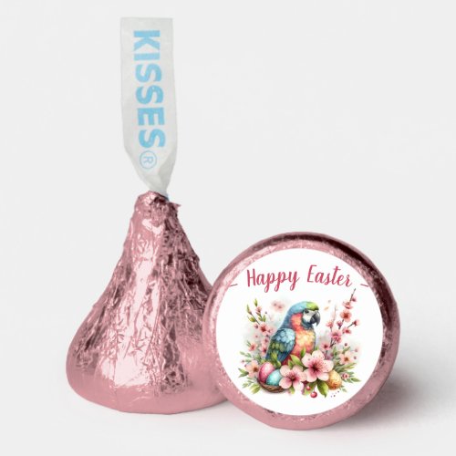 Watercolor Parrot Easter Eggs and Flowers _   Hersheys Kisses