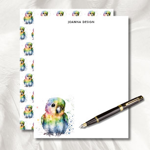 Watercolor Parrot Luxury Business Stationery