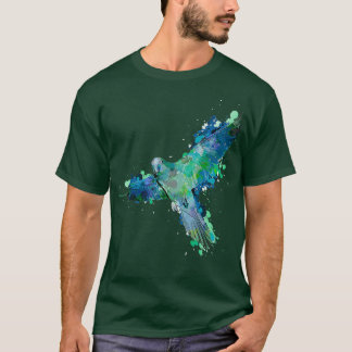 Watercolor Parrot T Shirt Gift for Parakeet